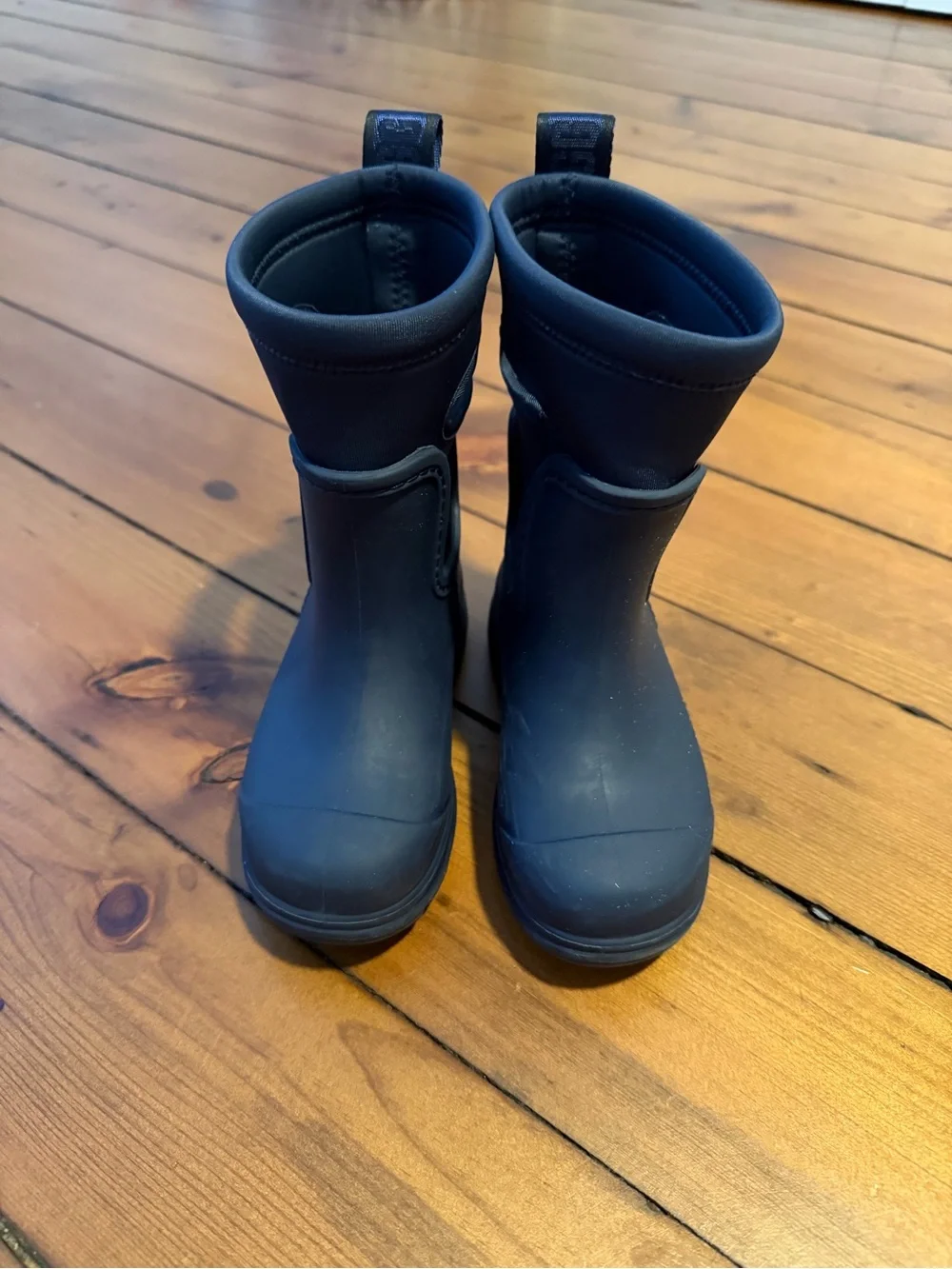 UGG Kids Navy Rubber Rain Boots